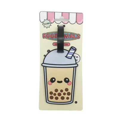 Immagine prodotto di Portachiavi a forma di Boba Bubble Tea, etichetta per valigia, targhetta identificativa