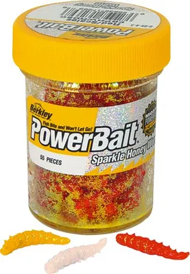Produktbild von Berkley PowerBait Power Honey Worm 2.5cm - 55 Forellenköder, Farbe:Red