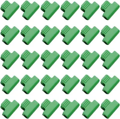 Produktbild von Famanu Kasklemmen Pflanzenclips - 30 Stück - 19 mm - langlebiger Kunststoff - geeignet für Kletterpflanzen