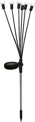 Zdjęcie produktu dla Lampa solarna tańcząca na wietrze białe kule 6 led 72cm zimna biel