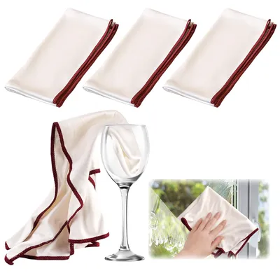 Produktbild von Mikrofasertücher für Glas, 60 x 40 cm, Fensterputztücher, Glastücher, Autofensterputztücher, Glaspoliertücher, streifenfrei, fusselfrei