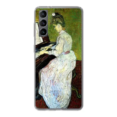 Produktbild von MuchoWow® Handyhülle Schutzhülle Hülle für Samsung Galaxy S21 Marguerite Gachet am Klavier - Vincent van Gogh Silikon Softcase Handy Hülle - Softcase