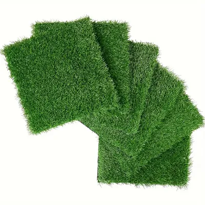 Produktbild von Kunstrasen-Set, 36-teiliges, ineinandergreifendes Kunstrasen-Fliesenset für Terrasse, Balkon, Garten, Kunstrasenboden, 30 x 30 cm, Grün