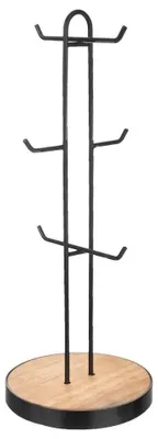 Image de Porte-tasses et supports pour tasses - Support pour tasses - Métal - 15,5 x 40 cm - Noir