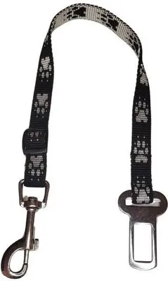 Obrázok produktu pre Palkar bezpečnostný pás do auta pre malé psy 50 cm x 16 mm čiernobiely s labkami
