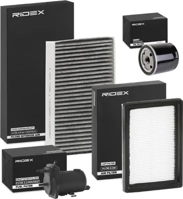 Produktbild von RIDEX Filterset Inspektionspaket Filtersatz für NISSAN JUKE (F15) JUKE Van (F15)