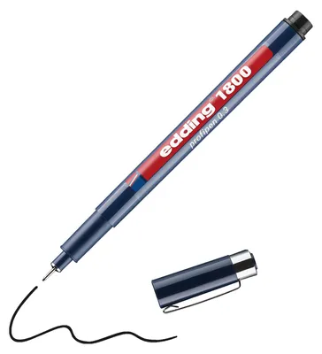Produktbild von EDDING Profipen 1800 , 0,3 mm Strichbreite schwarz (1 Stck)