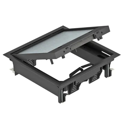 Produktbild von OBO GES4-2U10T 9011 Geräteeinsatz ** f.Unimontage 222x222x65 PA gsw 740514
