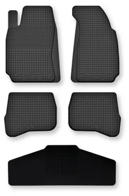 Zdjęcie produktu dla Dywaniki gumowe z tunelem do Volkswagen Passat B5 1996-2001 (sedan/kombi) – 5 szt., czarne, dobierane – Wielganizator Semi-Universal