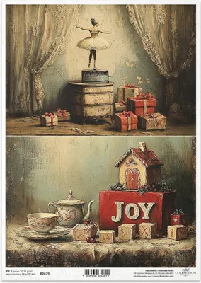 Zdjęcie produktu dla Papier ryżowy do decoupage A4 - R2679 - Itd Collection