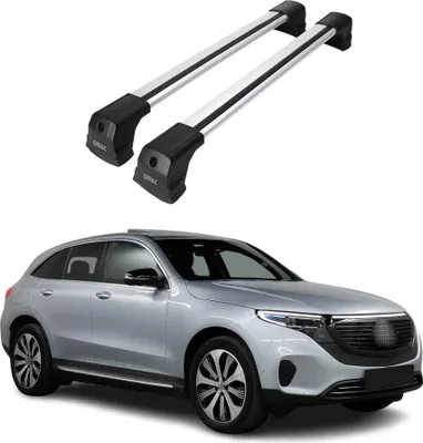 Image de Barres de toit transversales pour Mercedes EQC N293 2019-2023 Aluminium Gris