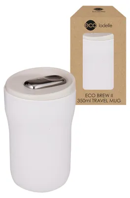 Produktbild von ladelle ECO BREW II To-Go-Becher doppelwandig keramik alabaster 0,35l