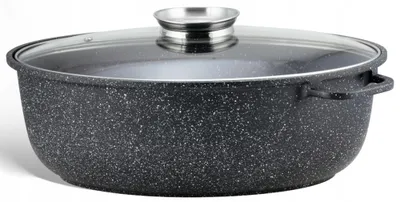 Zdjęcie produktu dla BRYTFANNA MARMUROWA Gęsiarka Brytfanka 8l 38cm Indukcja Gaz Garnek 4037
