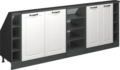 Produktbild von Dachschrägenschrank-Set Vicco Rion Weiß Landhaus 5er Set, Model 56038