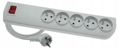 Productafbeelding van ELGOTECH Verlengkabel met overspanningsbeveiliging, 5 stopcontacten, 5 meter, model PSF3, 1 stuk