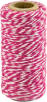 Produktbild von 50m Bäckergarn / Bakers Twine, pink weiß