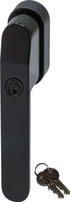 Produktbild von ABUS FG400 Abschließbarer Fenstergriff Schwarz, gleichschließend im Set 1 Stück