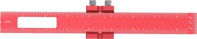Produktbild von 8-Zoll-Holzbearbeitungs-Anreißlineal, multifunktionales tragbares Anreißlineal aus Aluminiumlegierung für Schreiner und Heimwerker