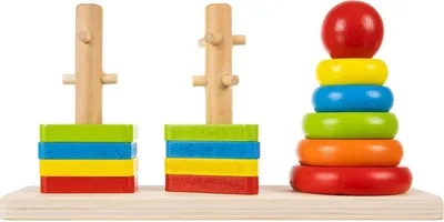 Produktbild von Kruzzel 19870 Holz-Steckspiel für Kinder, 15 Teile