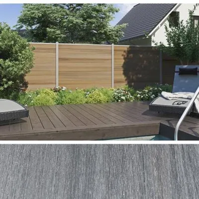 Obrázok produktu pre TeJe ELSKOP WPC Steckzaunsystem Grau 20 x 150 x 1790 mm