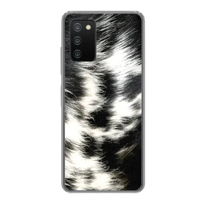 Produktbild von MuchoWow® Handyhülle Schutzhülle Hülle für Samsung Galaxy A03s Die Kuhhaut einer Langhornkuh Silikon Softcase Handy Hülle - Schutz