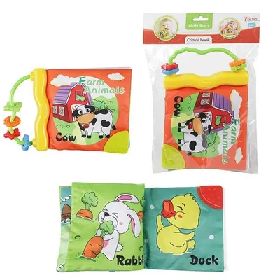 Produktbild von Baby stoffen knisperboek+rammelaar 71006A