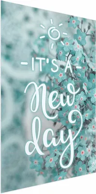Produktbild von Posterpapier Poster - It's a New Day 40x60 cm Text m-C-0301-ao-a