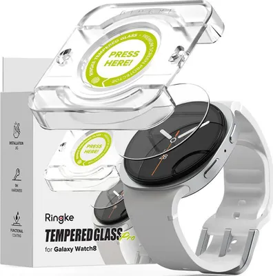 Produktbild von Ringke gehärtetes Glas Pro 2-Pack für Samsung Galaxy Watch 8 40 Mm - Klar