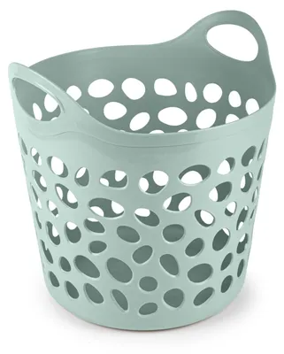 Produktbild von Flexibler Waschekorb/Aufbewahrungskorb - rund - grun - 35 Liter - D40 x H39 cm