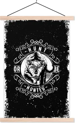 Produktbild von MuchoWow® Textilposter Jahrgang - Tiger - Design 40x60 cm mit holzfarbenen Rahmen - Poster
