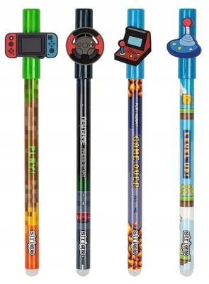 Produktbild von Strigo Gamer Radierbarer Kugelschreiber mit blauer Tinte