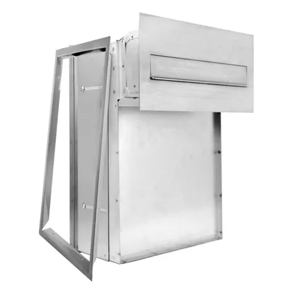 Produktbild von Mauerdurchwurf Briefkasten Edelstahl PN620 Tiefe 190-260mm Einbaubriefkasten mit Maske 2 Schlüssel Enthalten Durchwurfbriefkasten Briefkasten Wand
