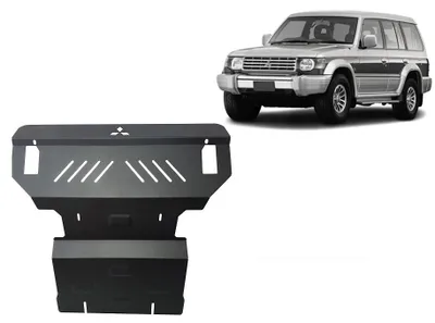 Obrázok produktu pre Ochranný kryt podvozku pre motor a chladič, vyrobený z ocele, pre vozidlá Mitsubishi Pajero 2 – 3.5 Gdi; 2.5 Tdi; 3.2 Di-d – výroba 1991 – 1999