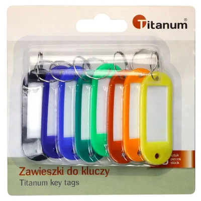 Zdjęcie produktu dla Zawieszki do kluczy 8 sztuk Titanum blister