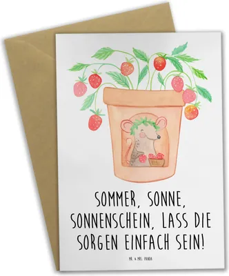 Produktbild von Mr. & Mrs. Panda babykarte Sommerfreude - Weiß - Geschenk, Blühende Blumen, einladungskarten, glückwunschkarten, Summer Vibes, Sommerprodukte, vatertagskarte, Strand