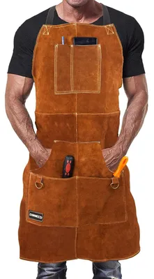 Produktbild von Leder Schweißschürze mit 6 Taschen