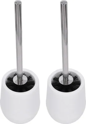 Image de 2sets Toilet Bowl Cleaner Brush Lockable Thread Convenient Practical Efficient Safe Reliable Durable Cleaning ToolsWhite (2pcs/inner Box)
