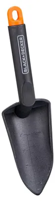 Produktbild von BLACK+DECKER Gartenschaufel mit Größenmarkierung 30,5CM Polypropylen Schwarz/Orange