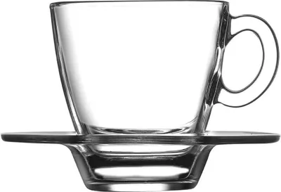 Pasabahce Aqua 95756 Espressotassen mit Unterteller