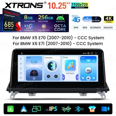 Produktbild von Android Autoradio Xtrons für BMW X5 E70/X6 E71 mit CCC-System 8/256 GB