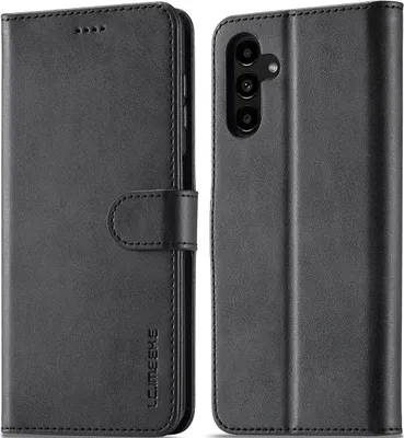 Obrázek produktu pro Pouzdro pro Samsung Galaxy A05S kožené flipové pouzdro s magnetickým uzávěrem a stojánkem, ochranné pouzdro černé