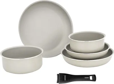 Produktbild von Antihaft-Kochgeschirr-Set, abnehmbarer Griff, Babytopf, Milchtopf, Home-Bratpfanne, 6-teilig