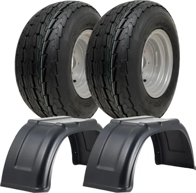 Produktbild von 20.5x8.00-10 Anhängerfelgen & Kotflügel 4" PCD P815 Straßenzulassung 412kg (2er Set)