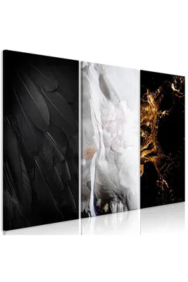 Produktbild von Italienischer Leinwand Leinwandbild - Angels (3 Parts) 90x60 cm Abstrakt n-C-0337-b-e