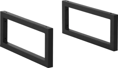 Produktbild von 2x Gestell 45x20cm Wandkonsole im 2er-Set Waschtischhalterung Waschtischkonsole Wandmontage Stahl Schwarz