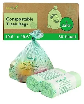 Zdjęcie produktu dla Worki na odpady kompostowalne biodegradowalne 20 l z uchwytem 52 sztuki