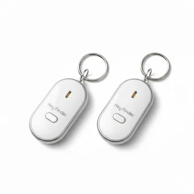 Produktbild von 2x Schlüsselfinder LED-Lampe Schlüsselsucher Key Finder Schlüsselanhänger Weiß