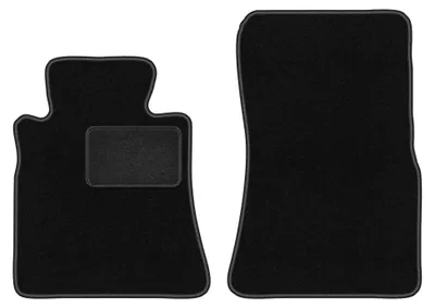 Image de Tapis avant en moquette pour Mercedes SE W126 1979-1991 (berline) – 2 pièces, noirs, sur mesure – Wielganizator LUX