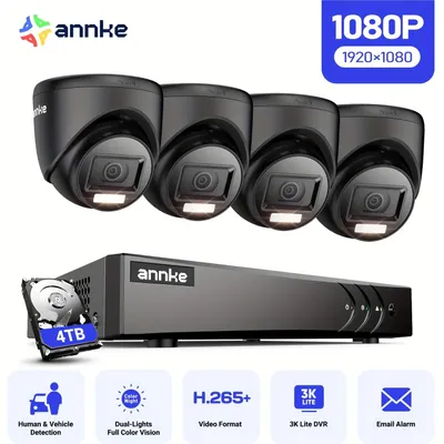 Imagen del producto de Kit de cámara de seguridad de 5MP con alimentación PoE: cámara IP, cámara tipo domo, cámara de vigilancia