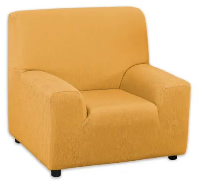 Zdjęcie produktu dla Martina Home Emilia, elastyczny pokrowiec na sofę jednoosobową, kolor złoty, szerokość od 70 do 110 cm